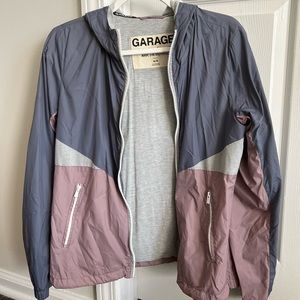 garage zip-up rain jacket